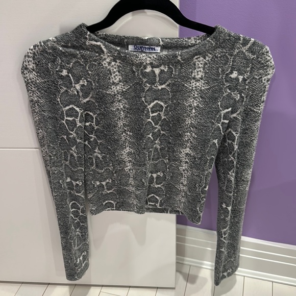 ZARA Traufaulic Soft Touch Snakeskin Crop - Picture 2 of 5